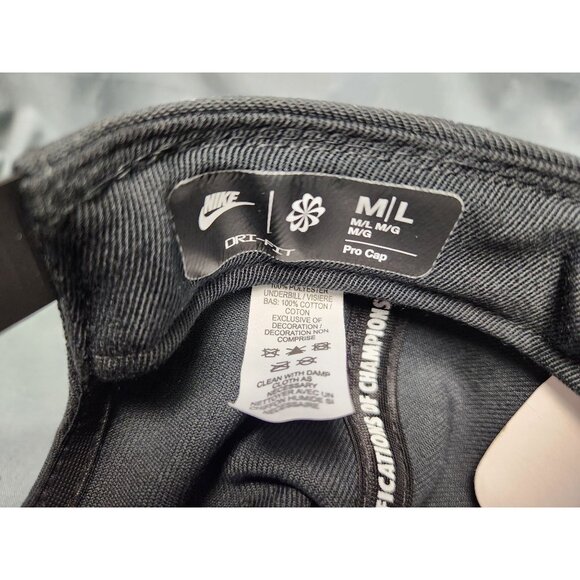 Nike Men's Dri-Fit Pro Structured Futura Cap Black Size M/L NEW WITH TAGS! - Picture 5 of 7